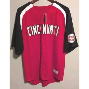 Vintage Y2K Dynasty Cincinnati Reds Sewn Stitched MLB Baseball Jersey XL NWT
